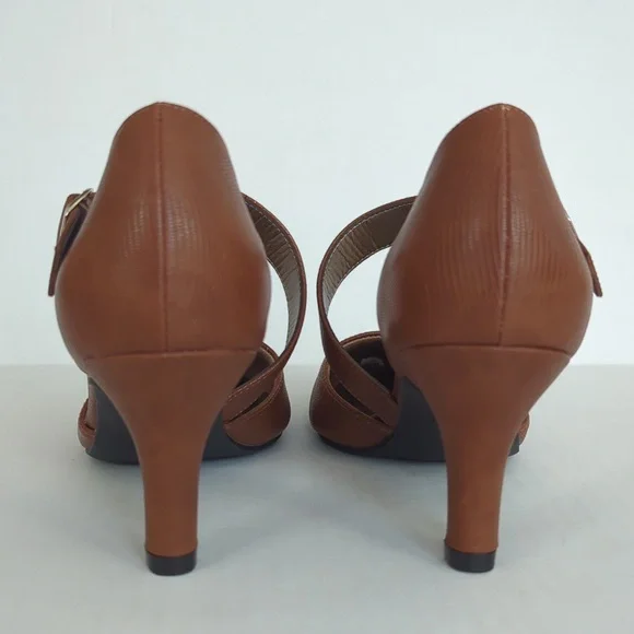 Life Stride Kamala Simply Comfort Faux Leather Pumps 9.5M Brown - Picture 11 of 16